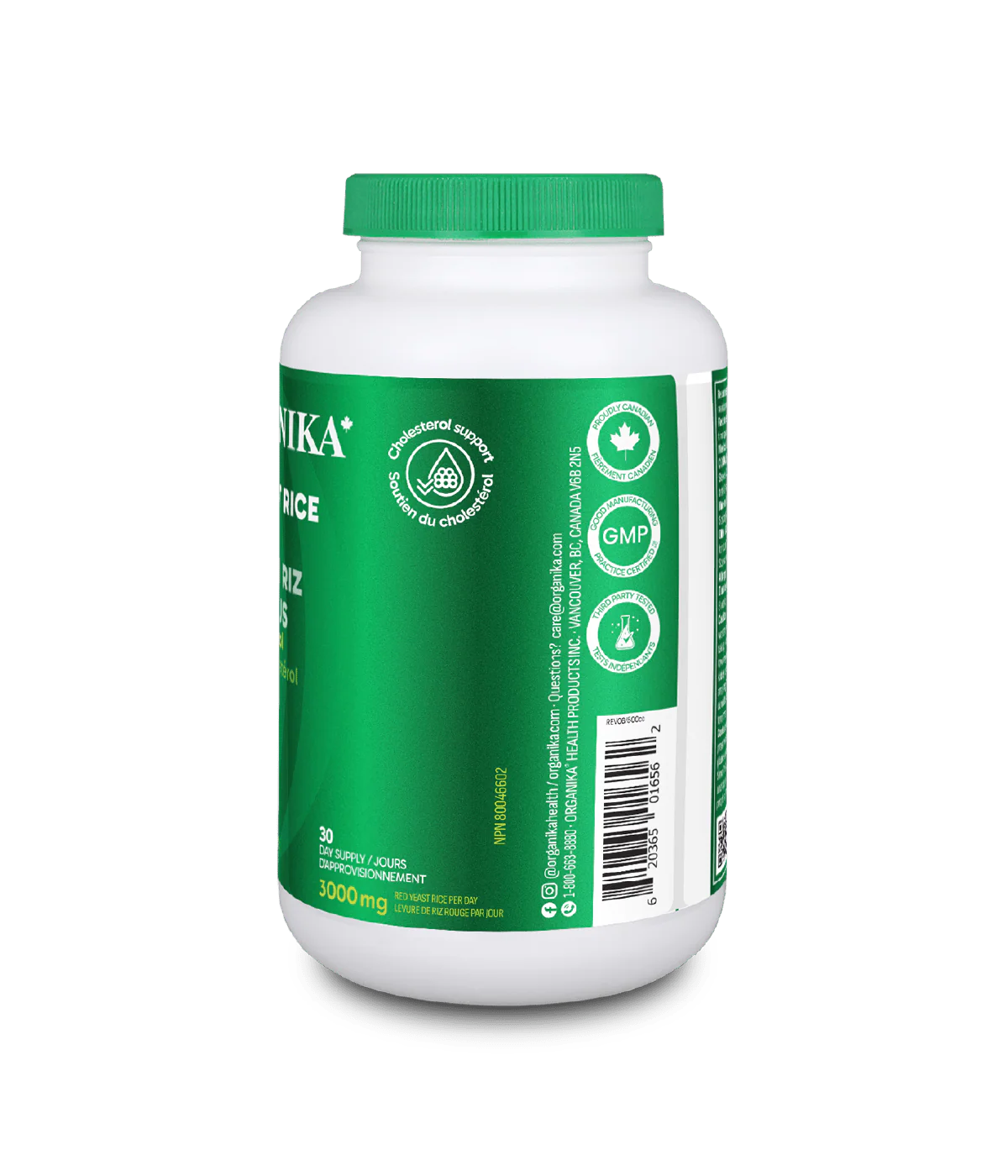 Organika Red Yeast Rice Plus 180 Vegetarian Capsules