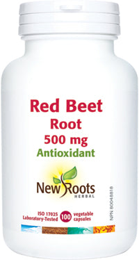 New Roots Red Beet Root 500mg 100 Vegetable Capsules