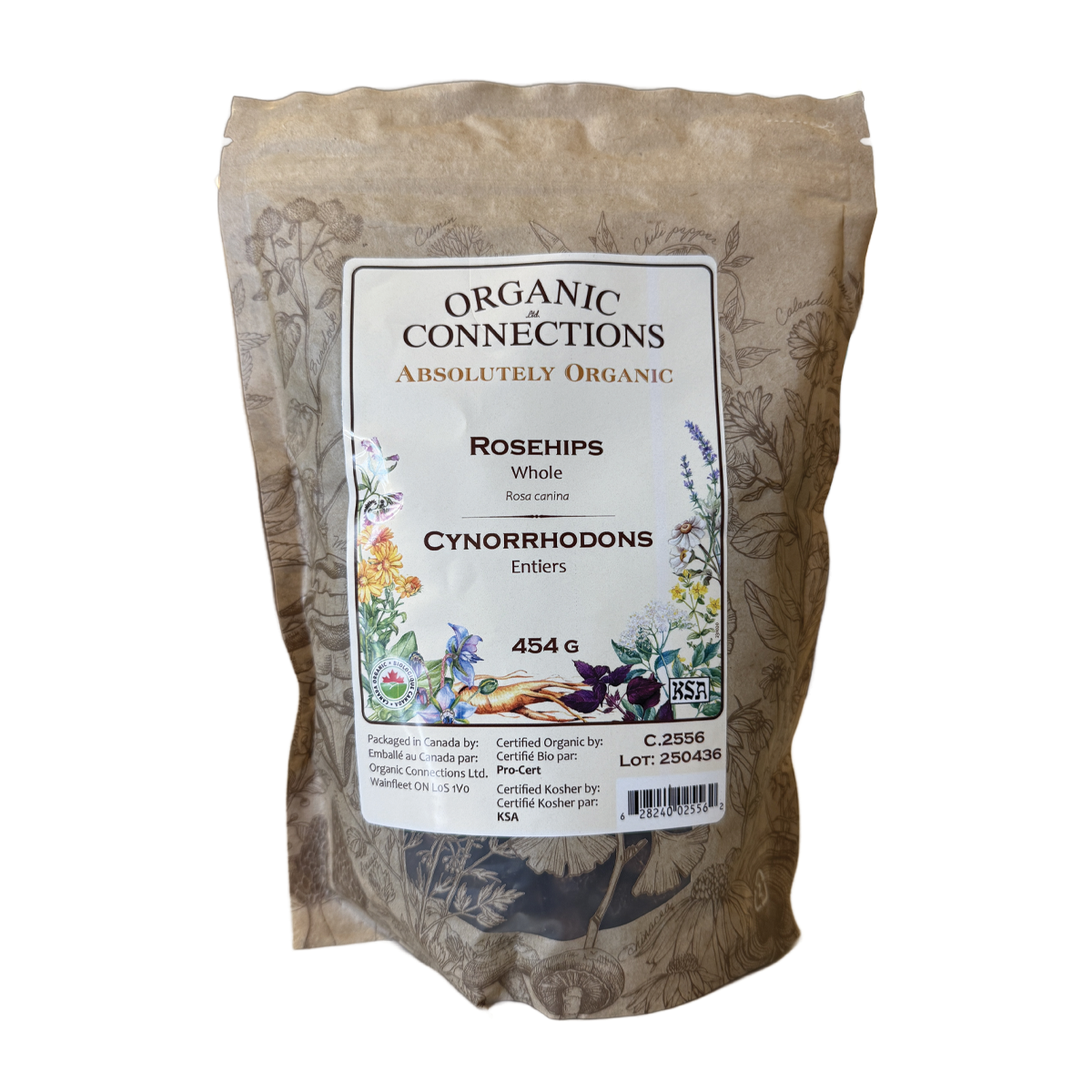 Organic Connections Organic Whole Rosehips 454g