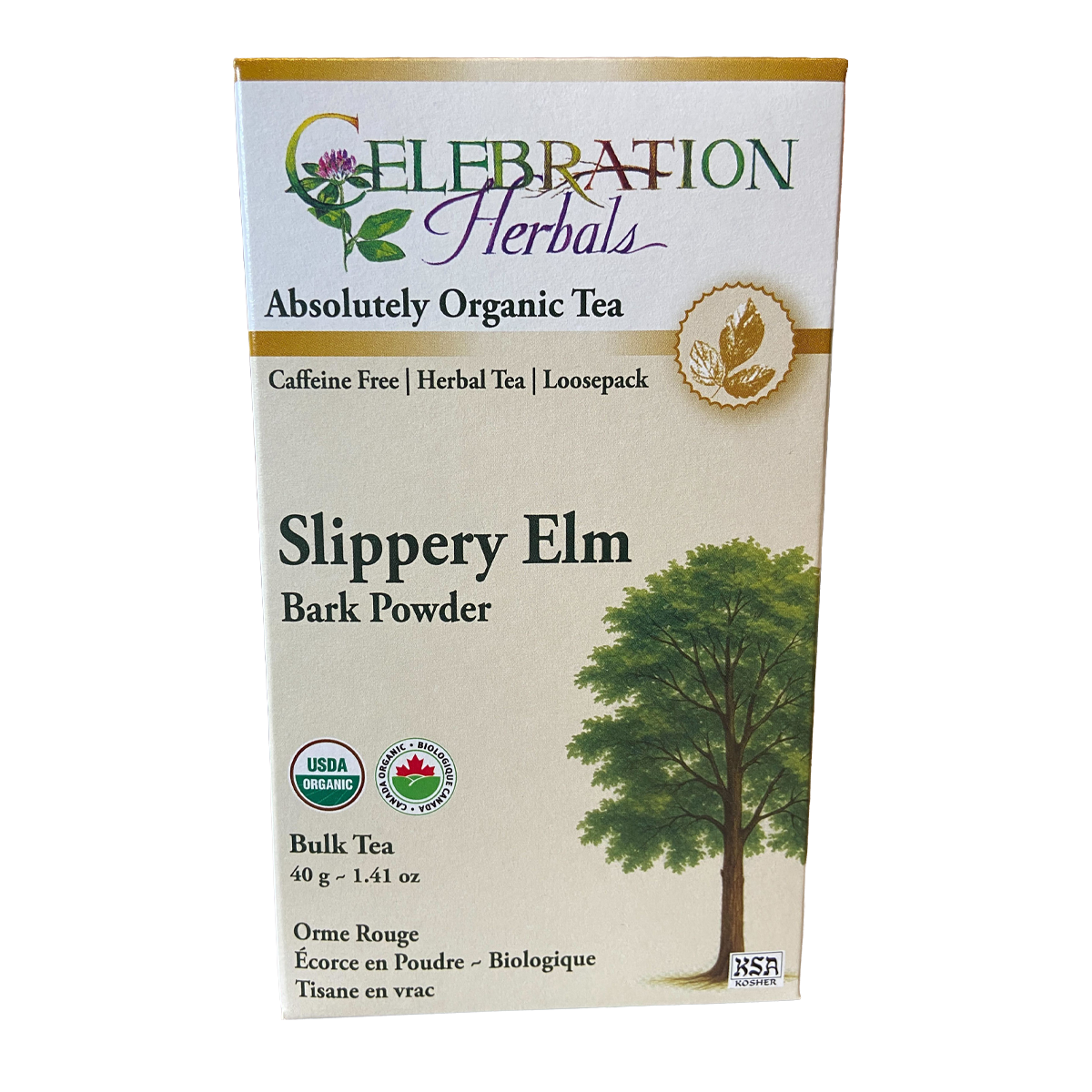 Celebration Herbals Slippery Elm Bark Powder Organic 40g