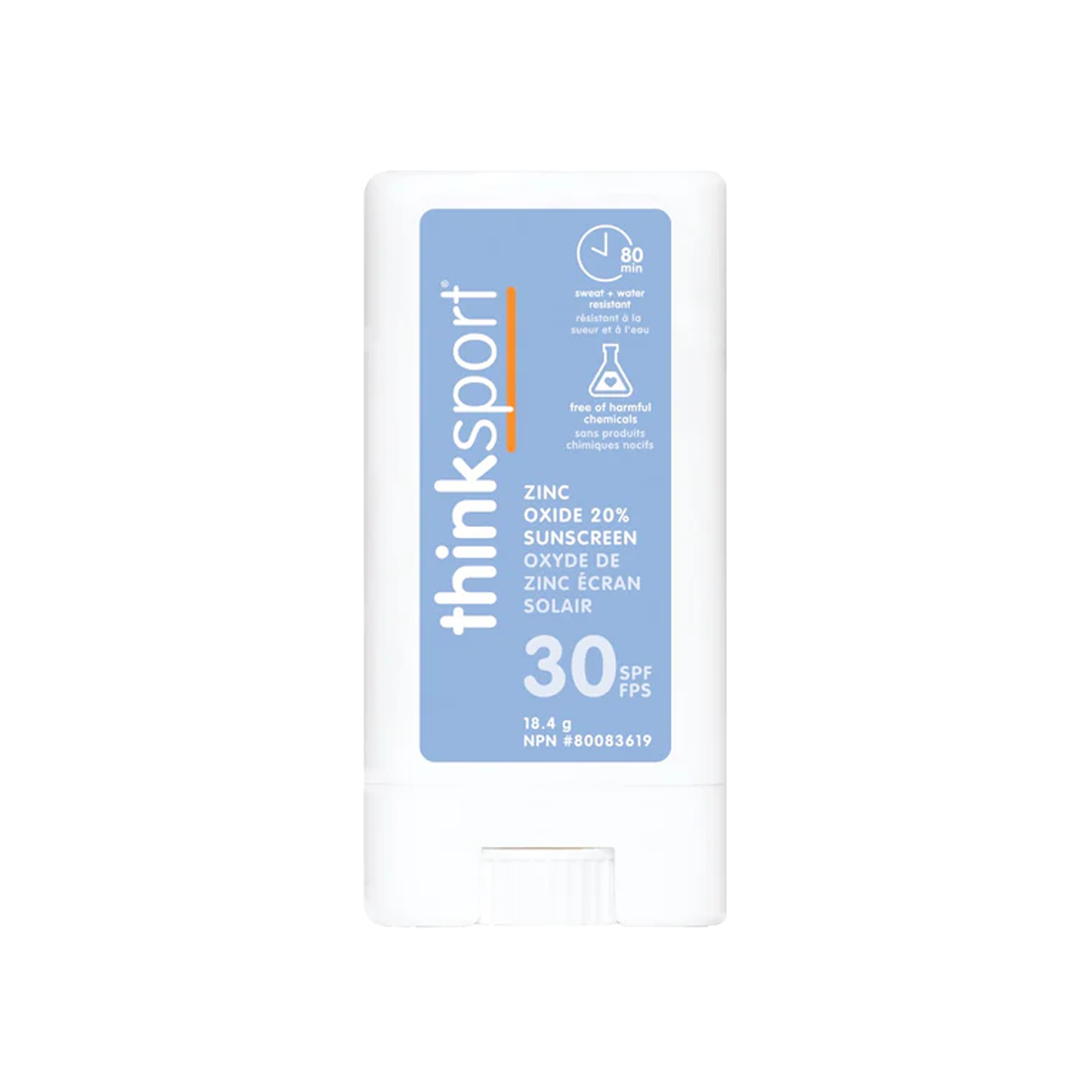 ThinkSport Mineral Sunscreen SPF 30+ 18.4g Stick