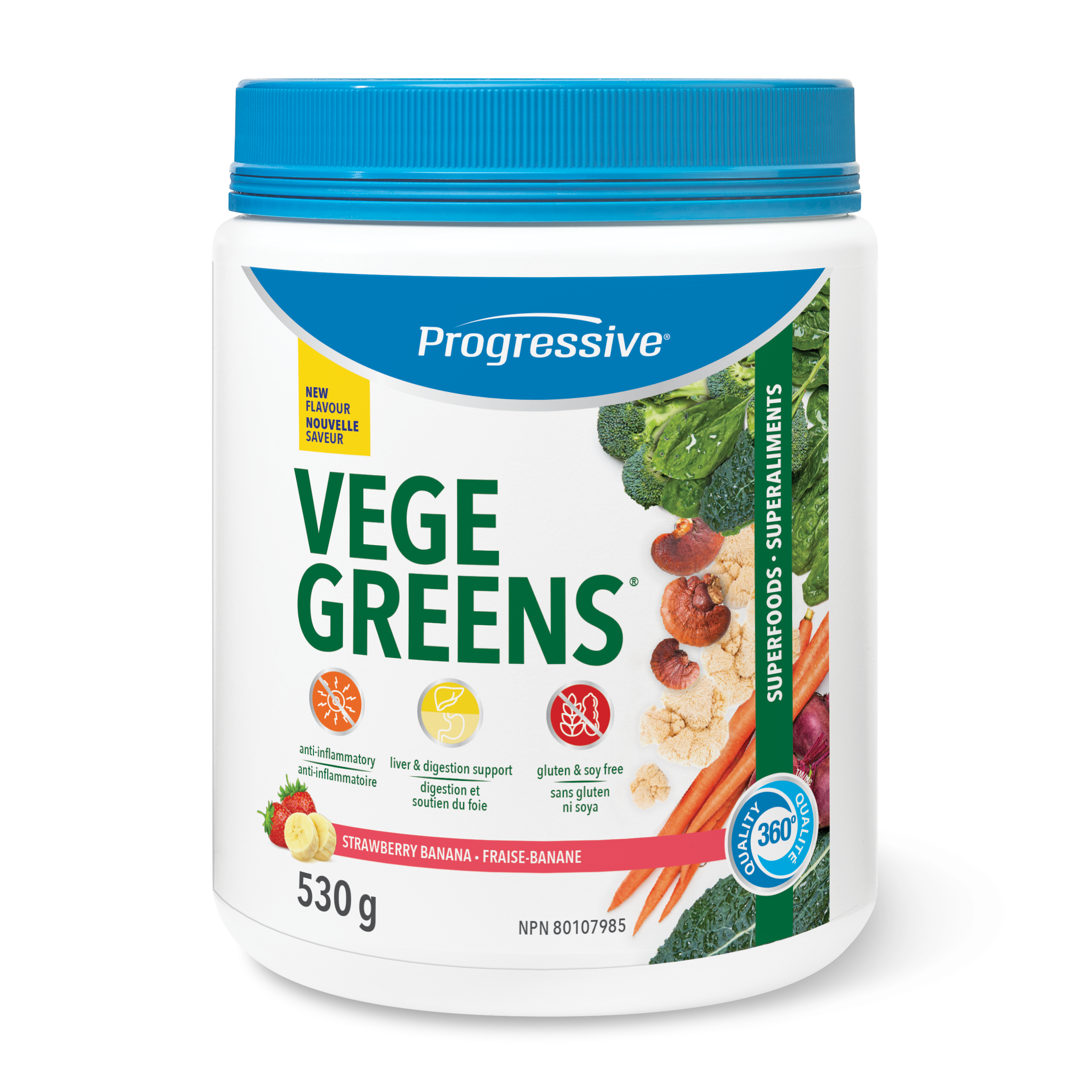 Progressive VegeGreens Strawberry Banana 530g