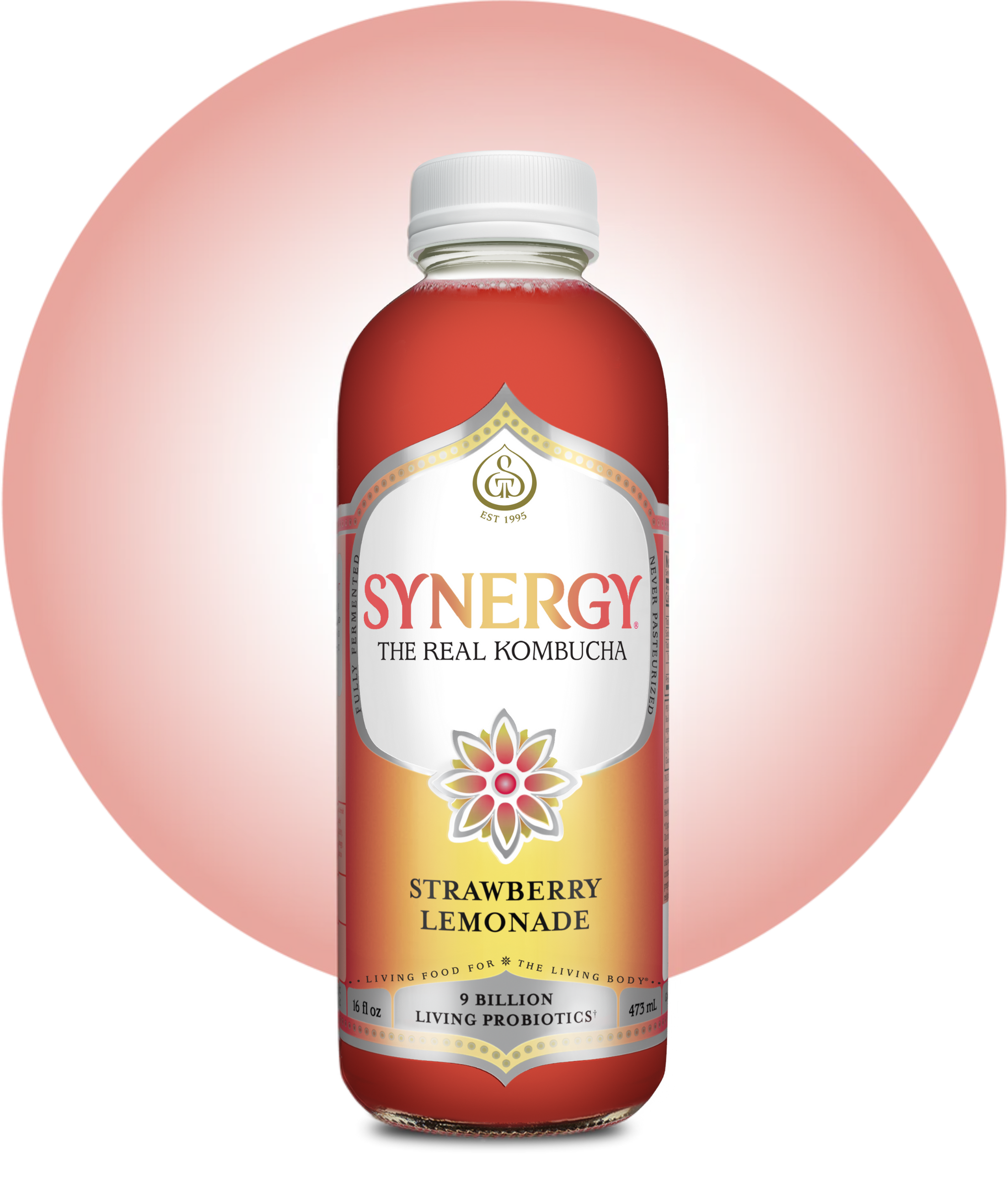 GT's Synergy Strawberry Lemonade Kombucha 480ml
