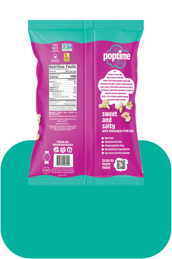 Poptime Gourmet Kettle Corn Sweet and Salty 198g