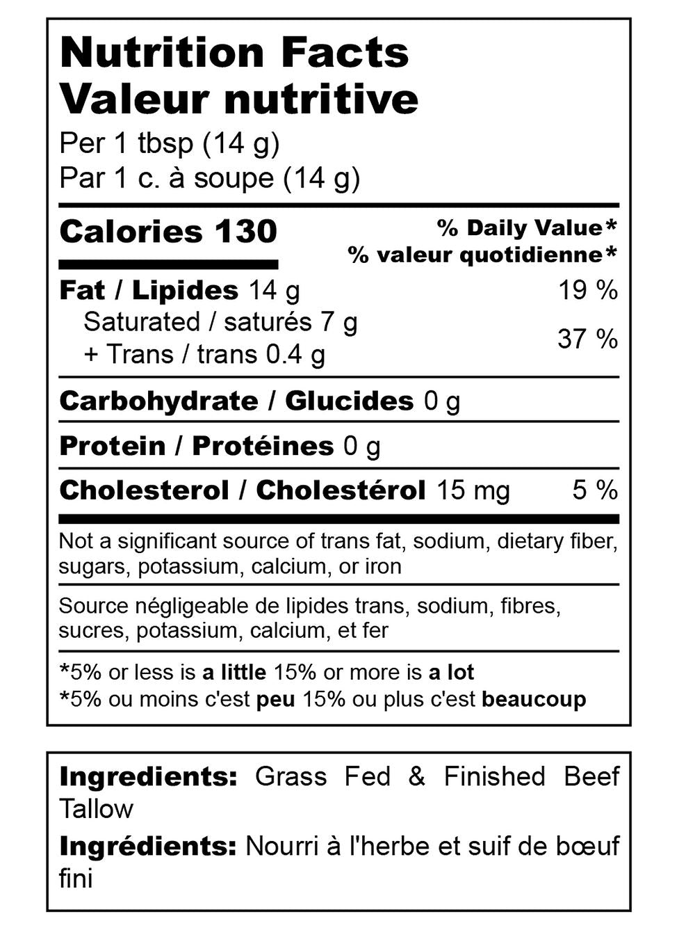 AllFat Grass Fed & Grass Finished Beef Tallow 400g