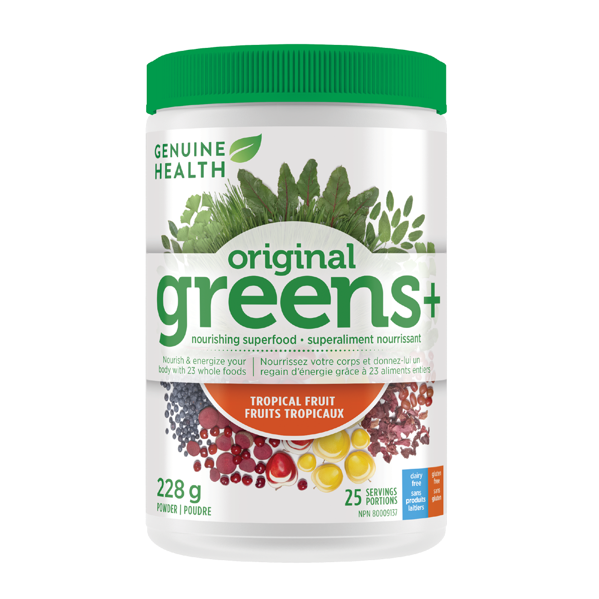 Genuine Health Greens+ Tropical Fruit 228g
