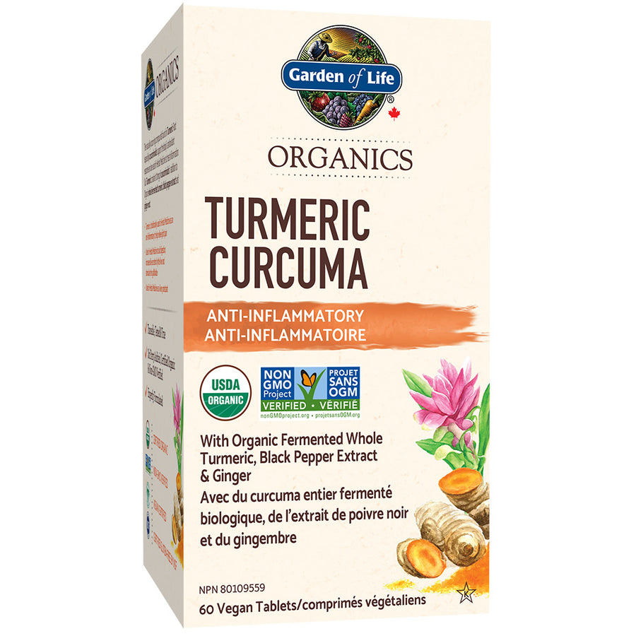 Garden of Life Organics Turmeric 60 Vegan Tablets