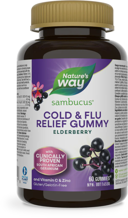 Nature's Way Sambucus Cold & Flu Relief Gummies 60 Gummies