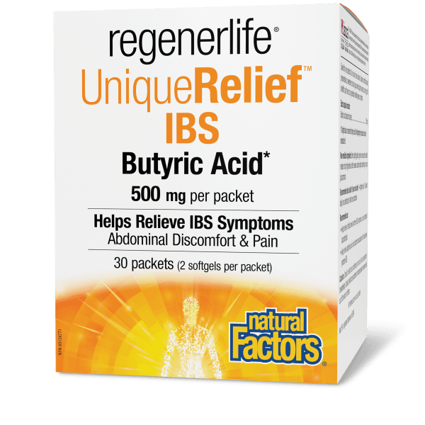 RegenerLife Unique-Relief IBS Butyric Acid 30 Packets (2 Softgels per Packet)