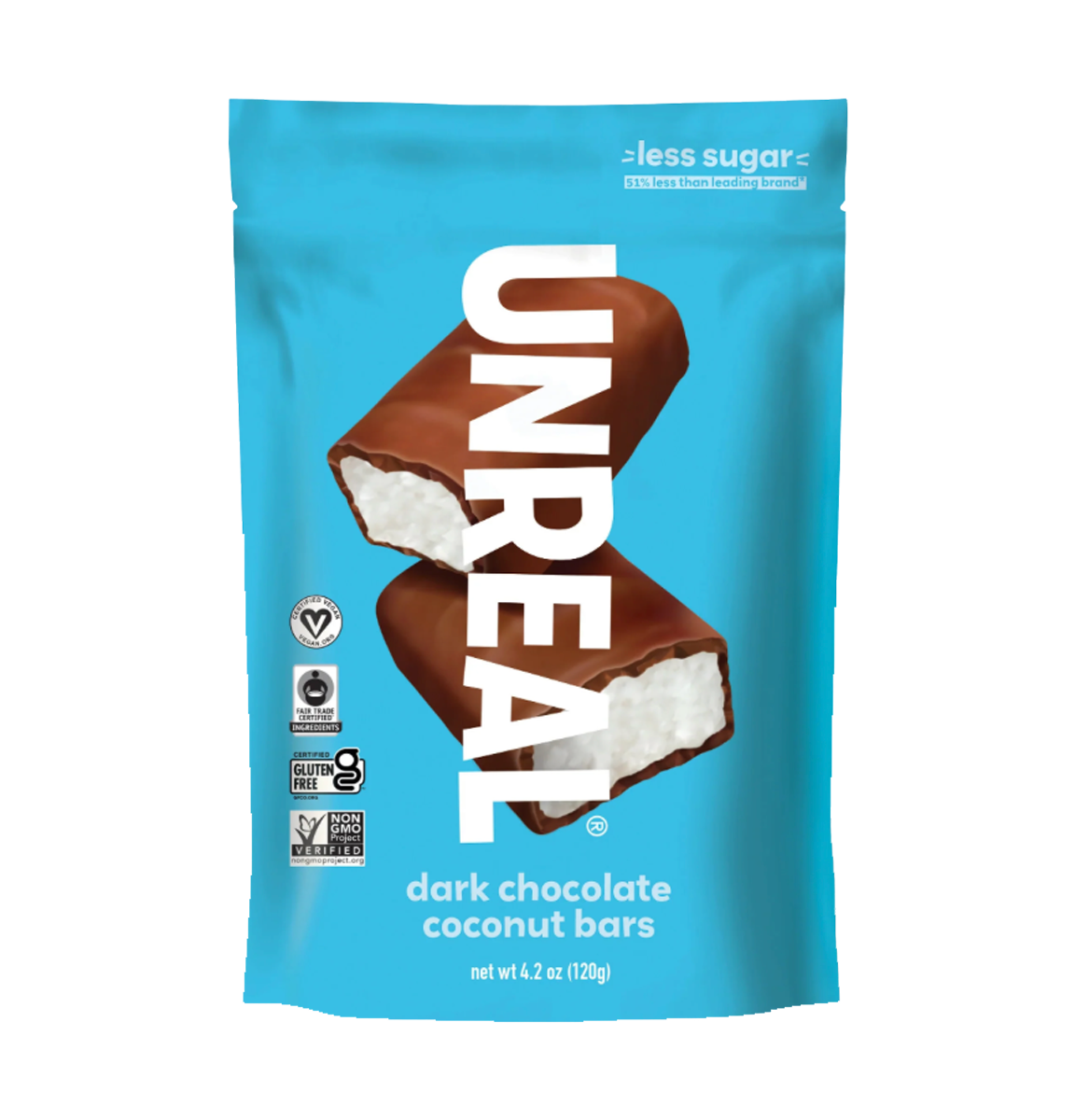 Unreal Dark Chocolate Coconut Bars 120g