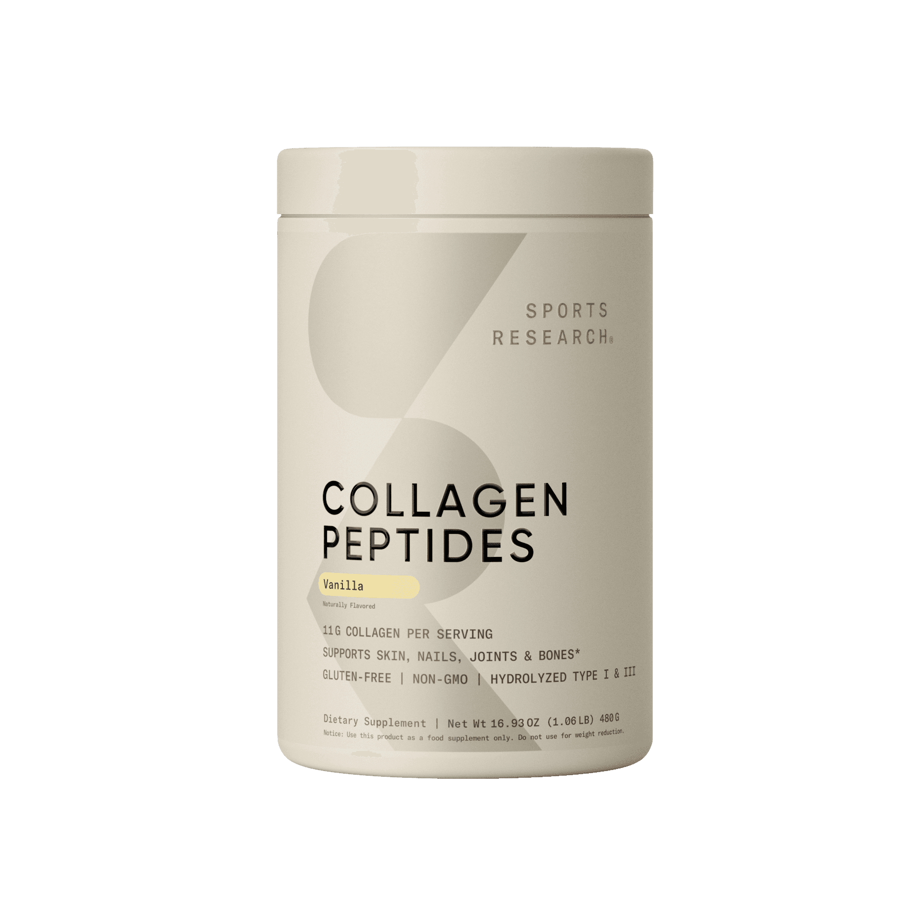 Sports Research Collagen Peptides Vanilla 420g