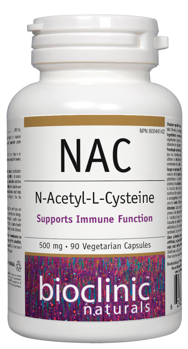 Bioclinic Naturals NAC 500mg 90 Vegetarian Capsules