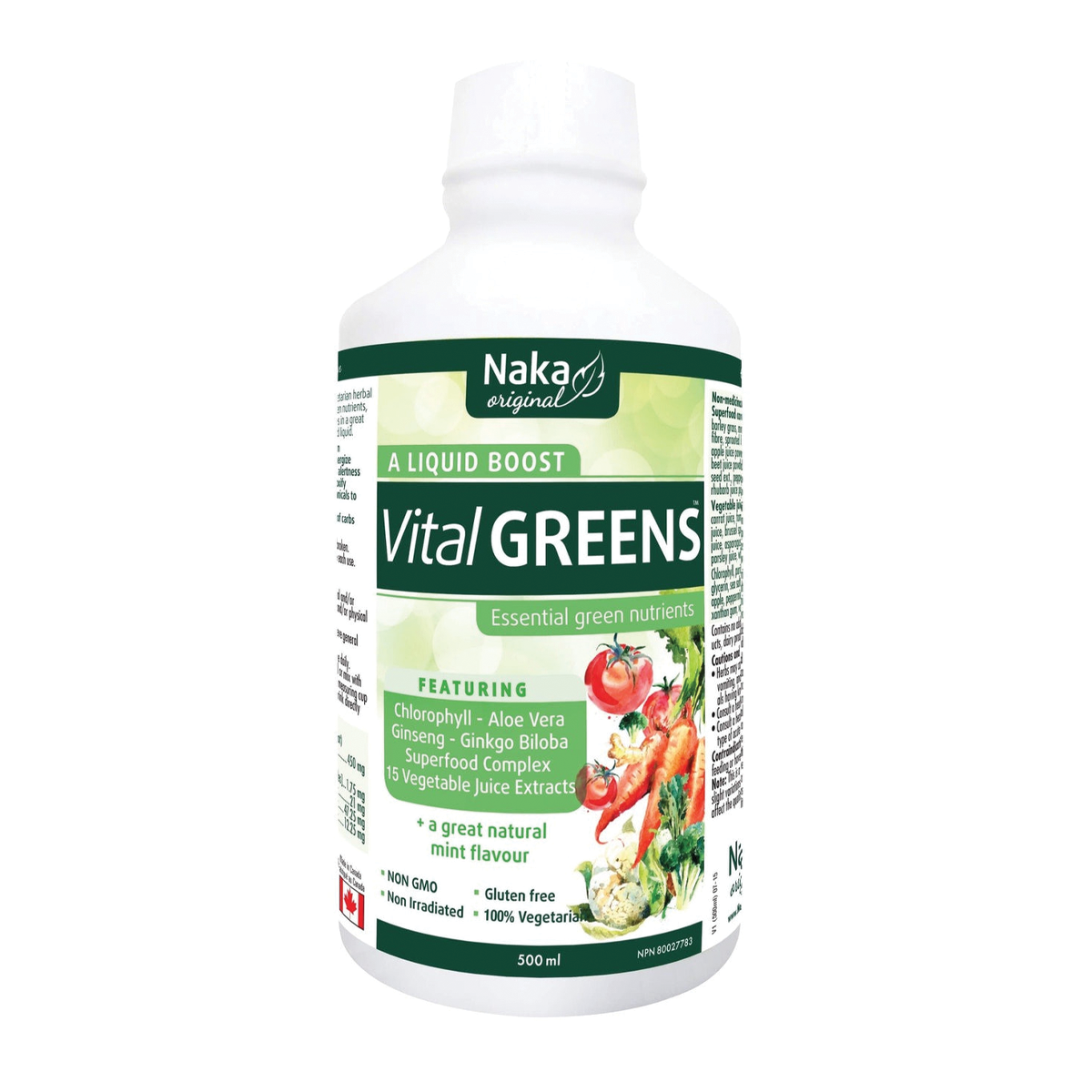 Naka Vital Greens Liquid Formula 500ml