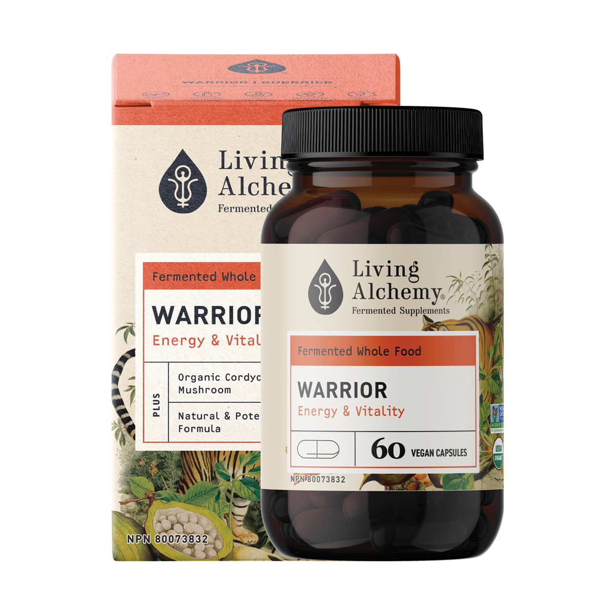 Living Alchemy Warrior: Energy & Vitality 60 Pullulan Capsules