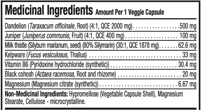 Aeryon Wellness Water B Gone 60 Vegetarian Capsules