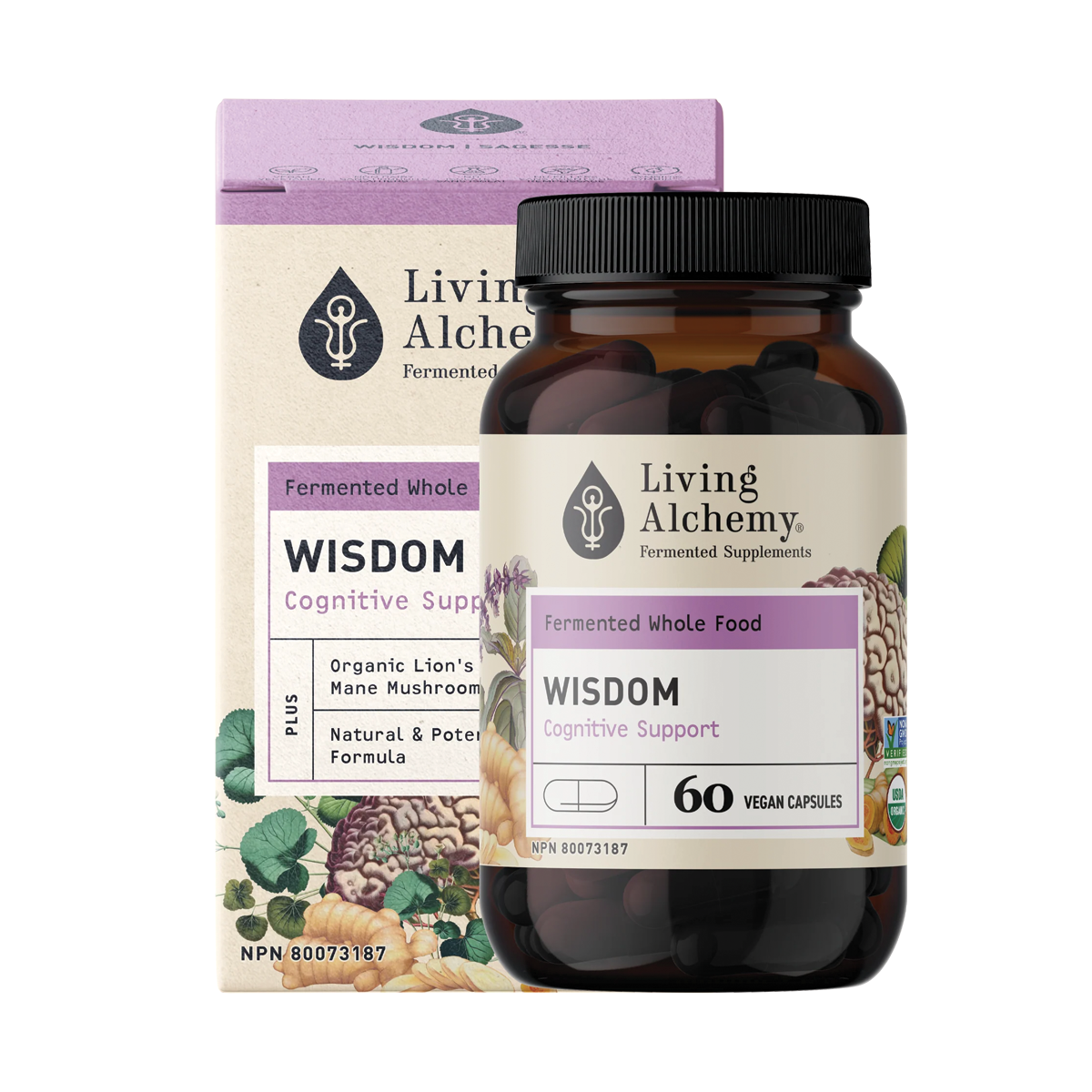 Living Alchemy Wisdom: Cognitive Support 60 Pullulan Capsules