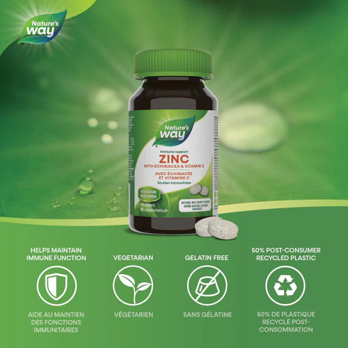 Nature's Way Zinc with Echinacea Lozenges 60 Lozenges