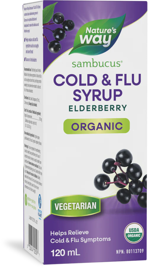 Nature's Way Sambucus ORGANIC Elderberry Syrup 120ml