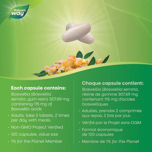 Nature's Way Standardized Boswellia 120 Tablets
