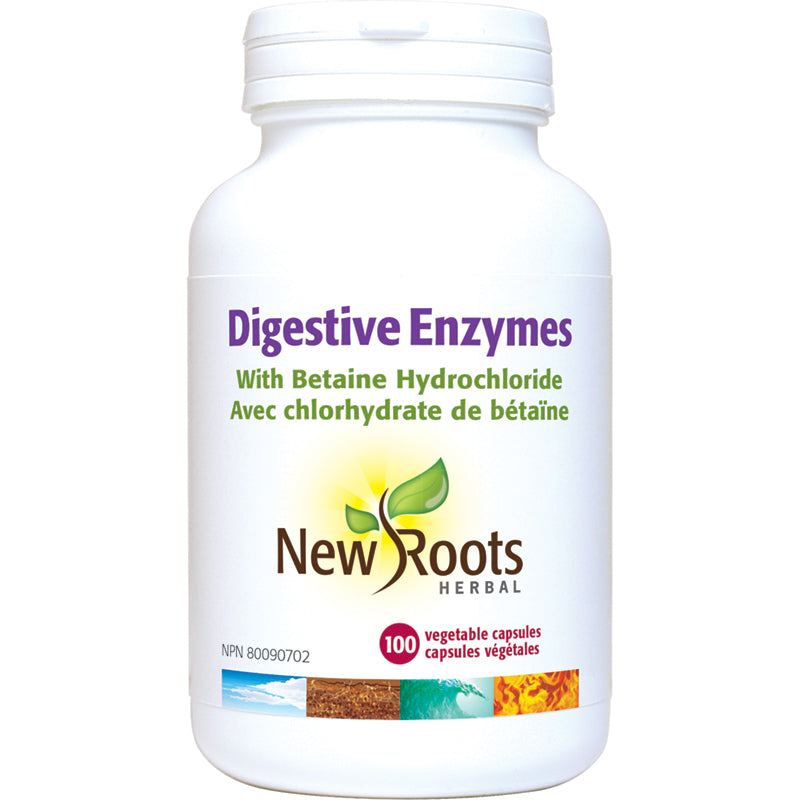New Roots Digestive Enzymes 100 Vegetarian Capsules