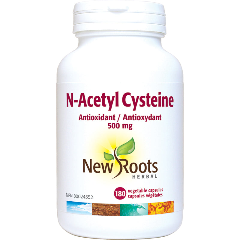 New Roots N-Acetyl Cysteine (NAC) 500mg 180 Vegetarian Capsules