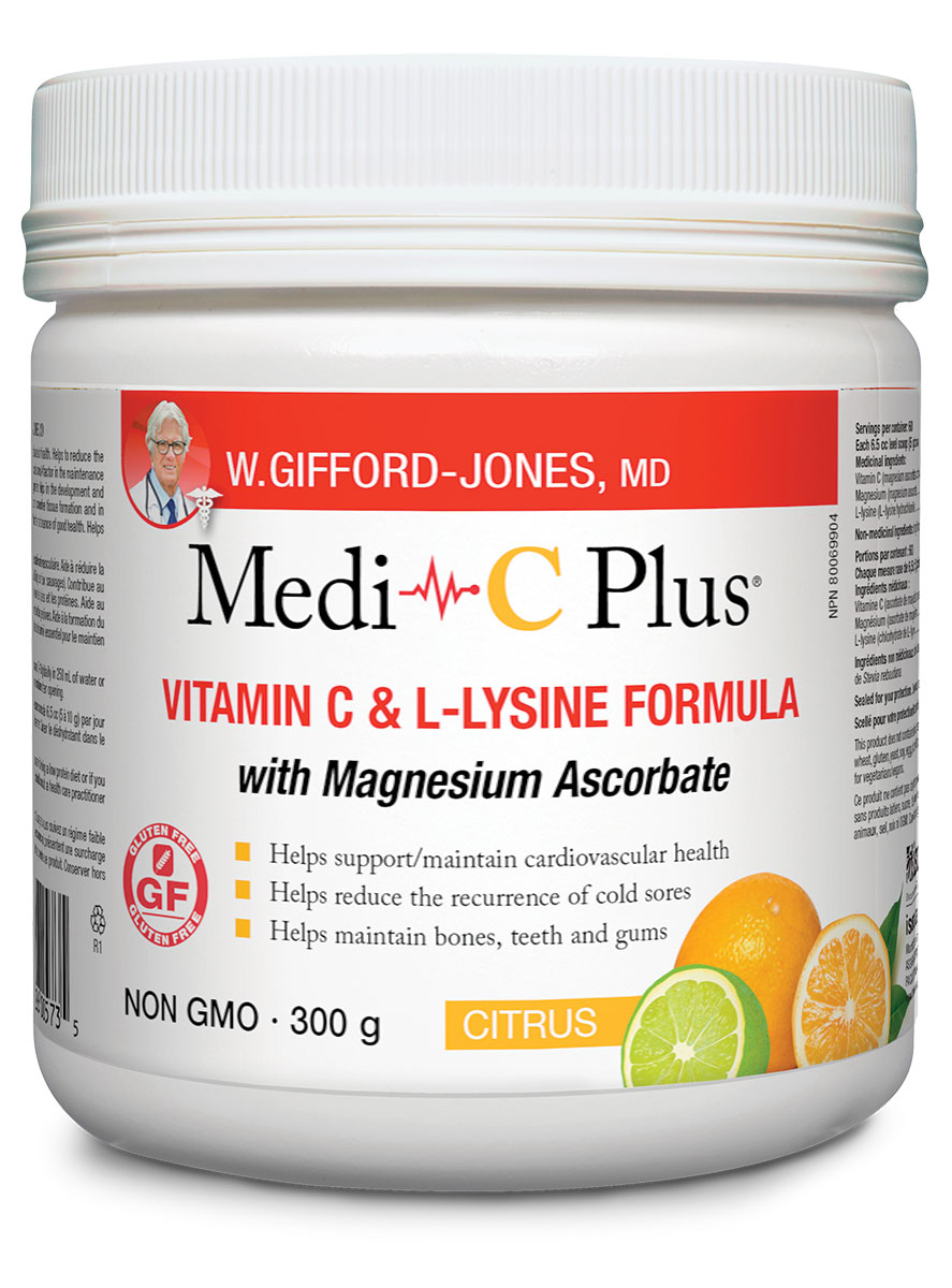W. Gifford-Jones Medi-C Plus w/ Magnesium Citrus Flavour 300g