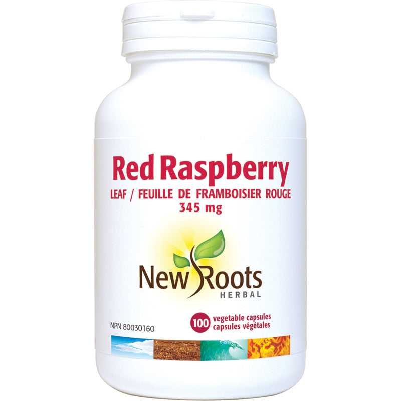 New Roots Red Raspberry Leaf 345mg 100 Vegetable Capsules