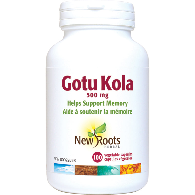New Roots Gotu Kola Organic 500mg 100 Vegetarian Capsules