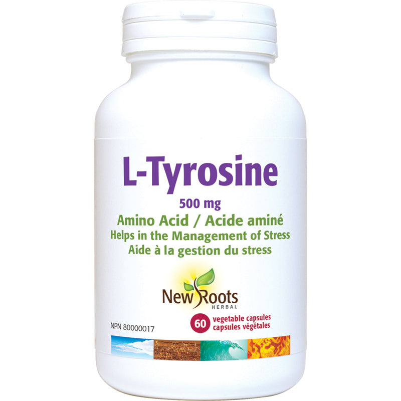 New Roots L-Tyrosine 500mg 60 Vegetarian Capsules