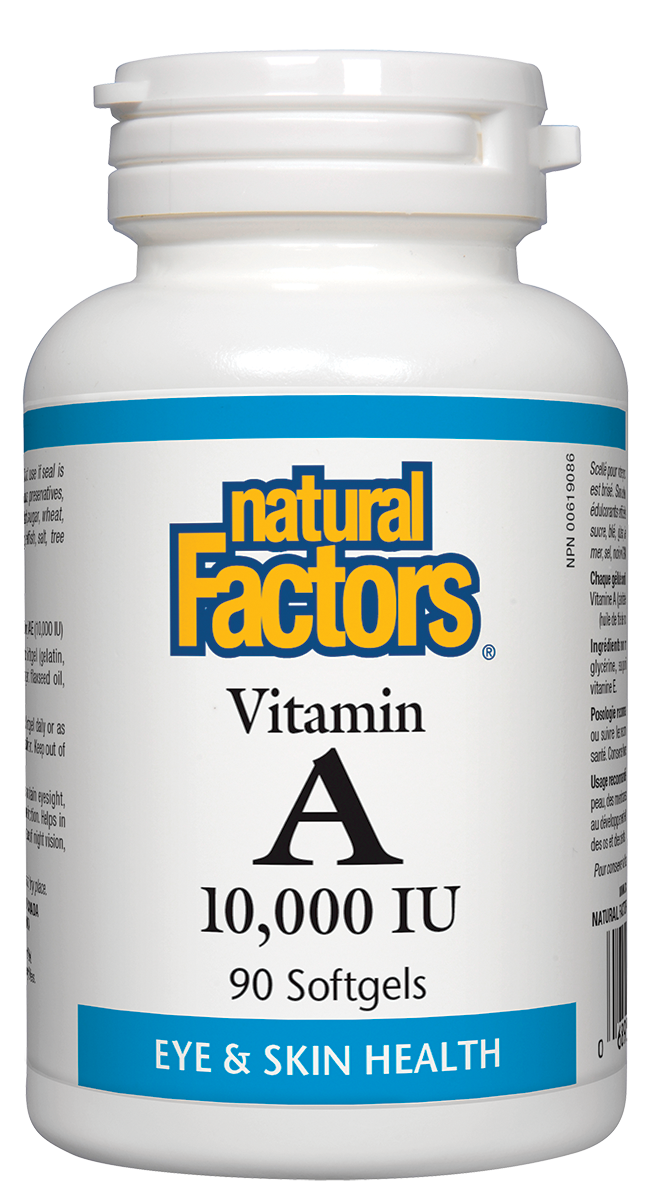 Natural Factors Vitamin A 10,000 IU 90 Softgels