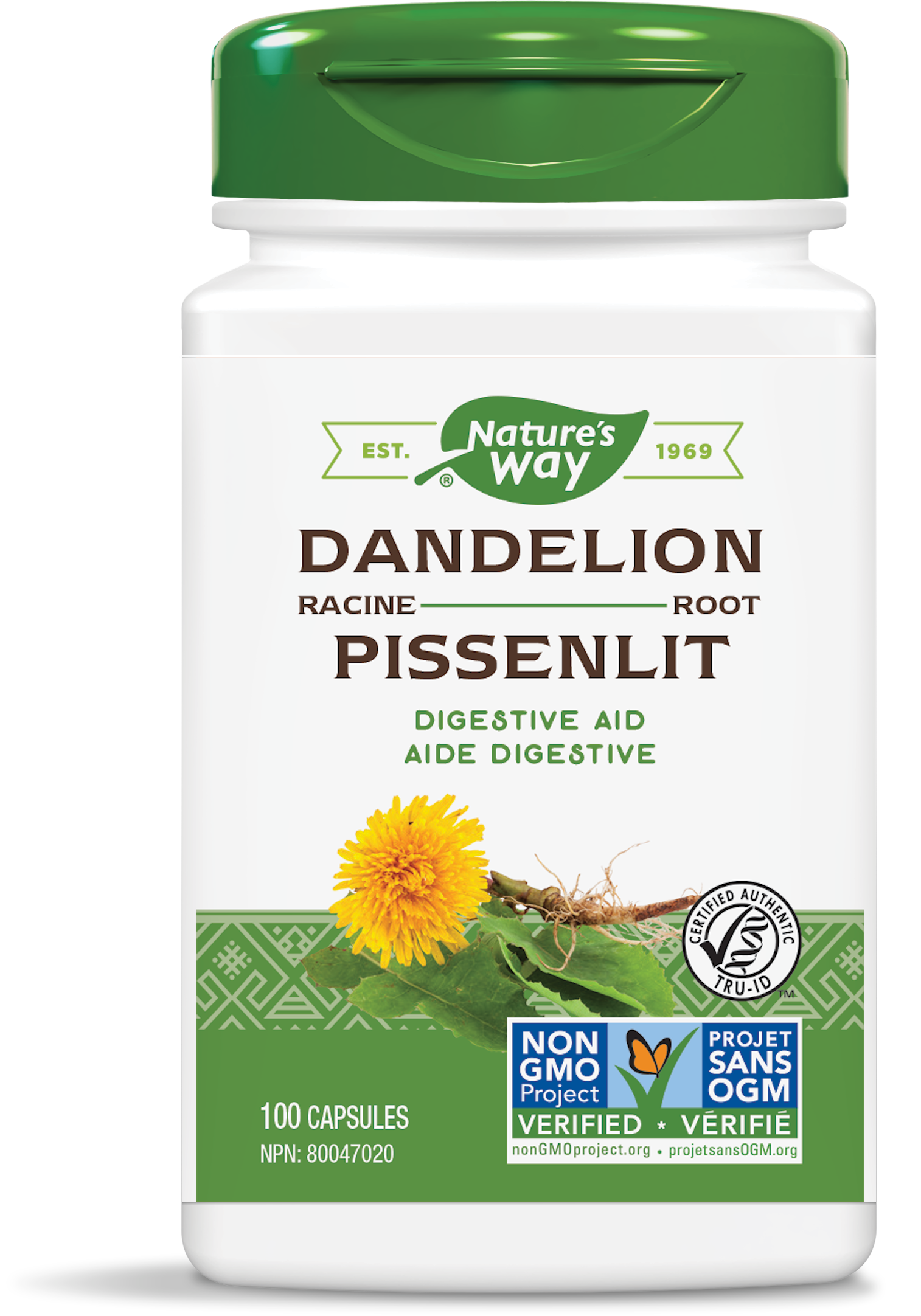 Nature's Way Dandelion Root 100 Vegetarian Capsules