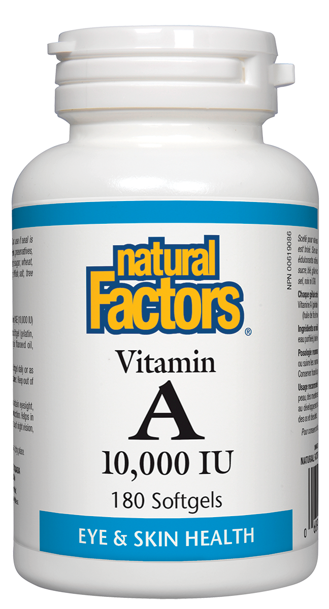 Natural Factors Vitamin A 10,000 IU 180 Softgels
