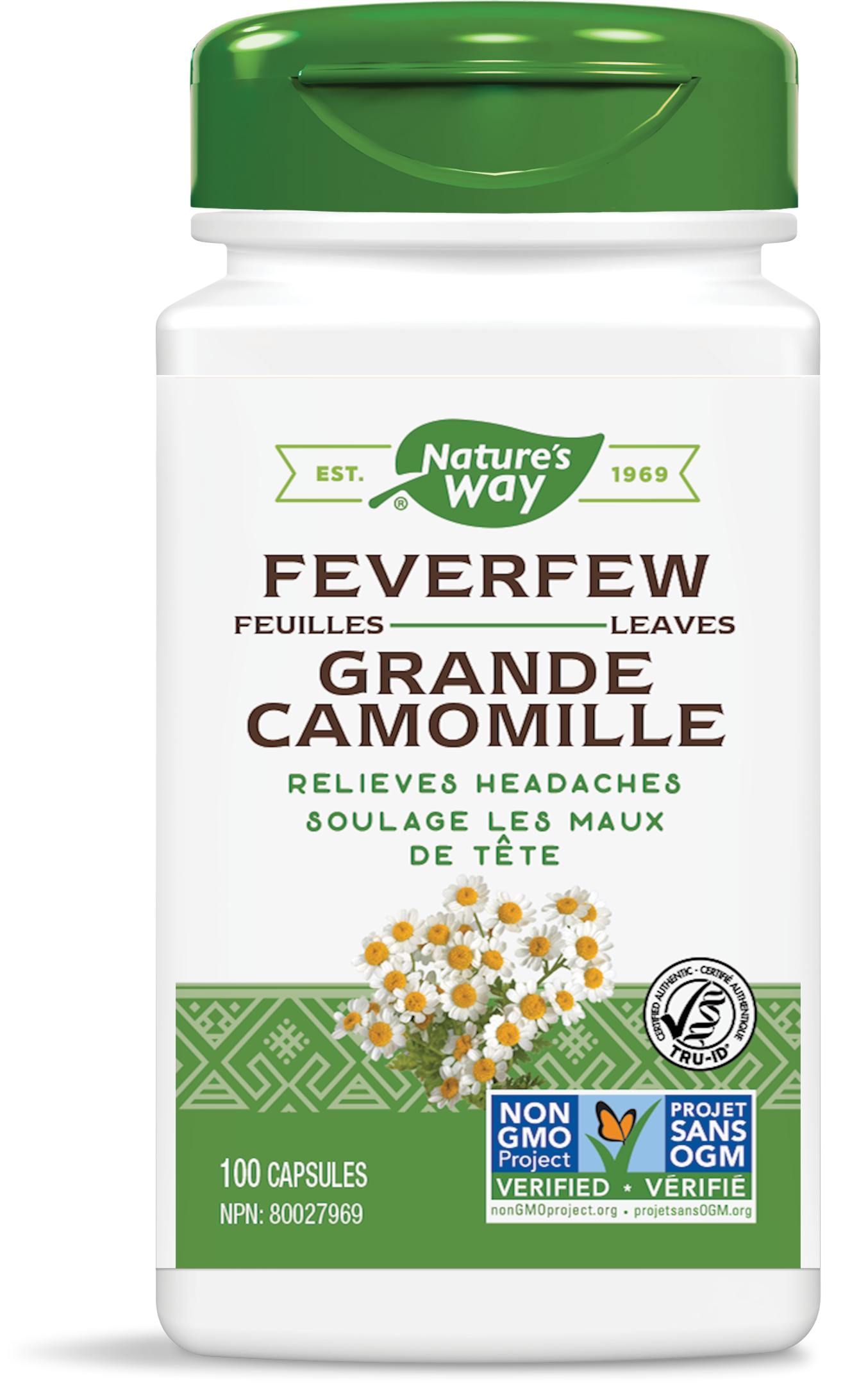 Nature's Way Feverfew Leaves 380mg 100 Capsules