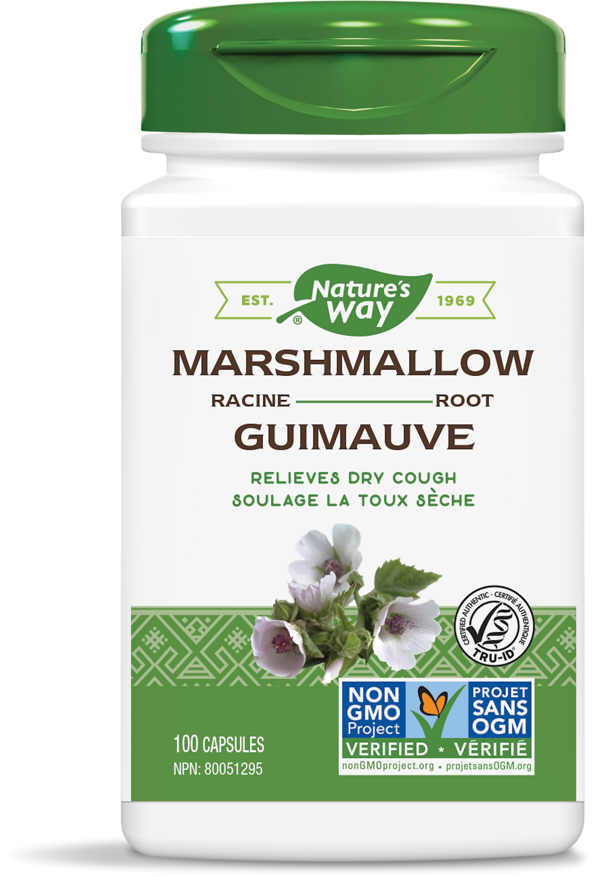 Nature's Way Marshmallow Root 480 mg 100 Vegetarian Capsules — Inside U