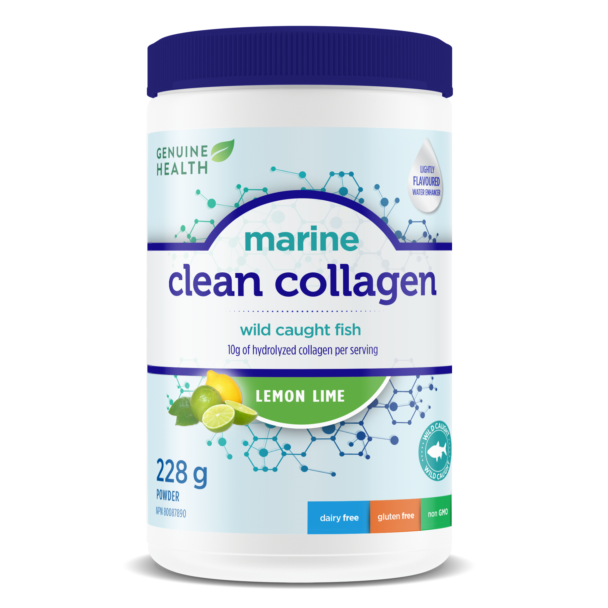 Genuine Health Marine Clean Collagen Lemon Lime 228g