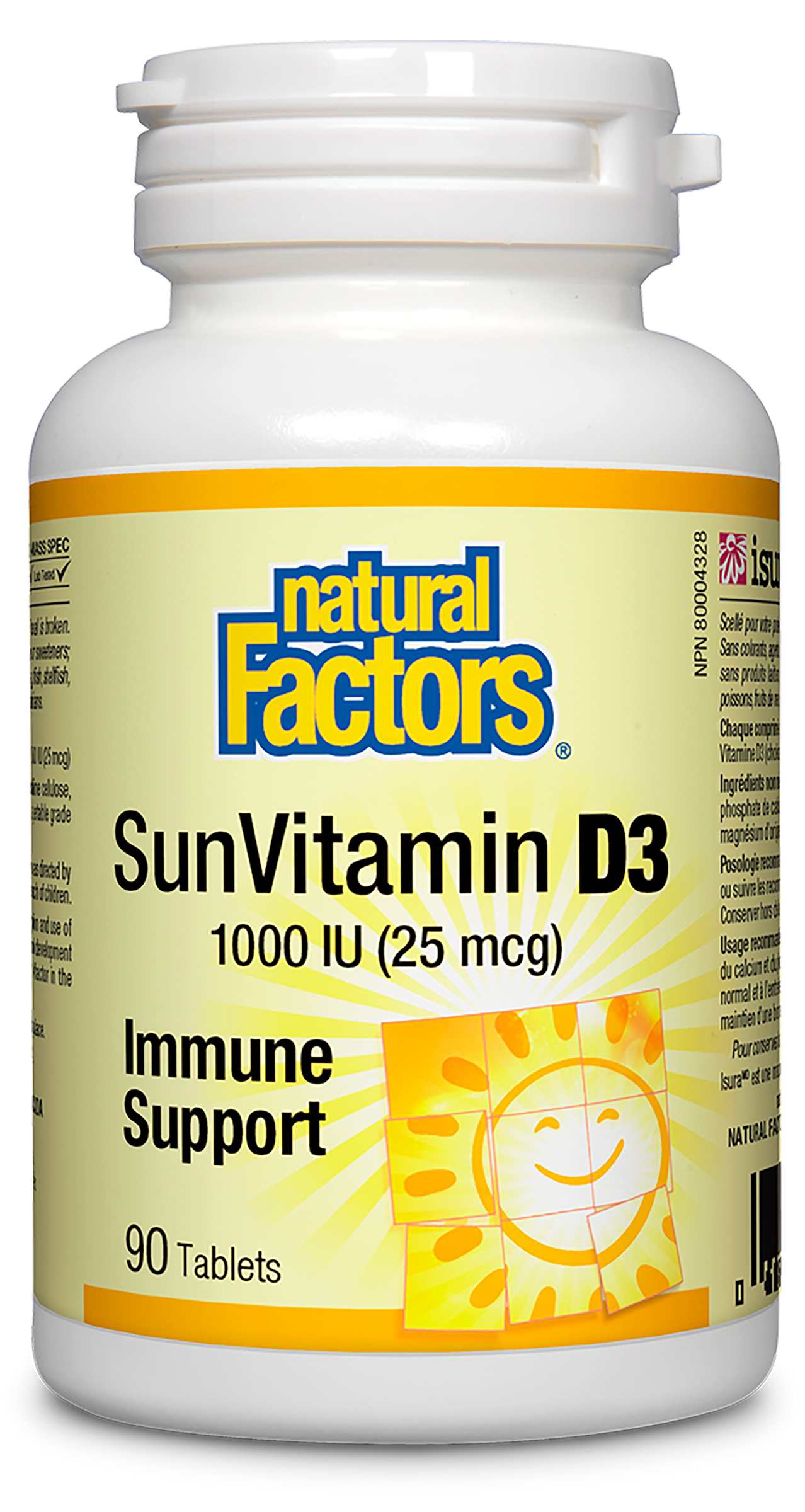 Natural Factors Vitamin D3 1000 IU 90 Tablets