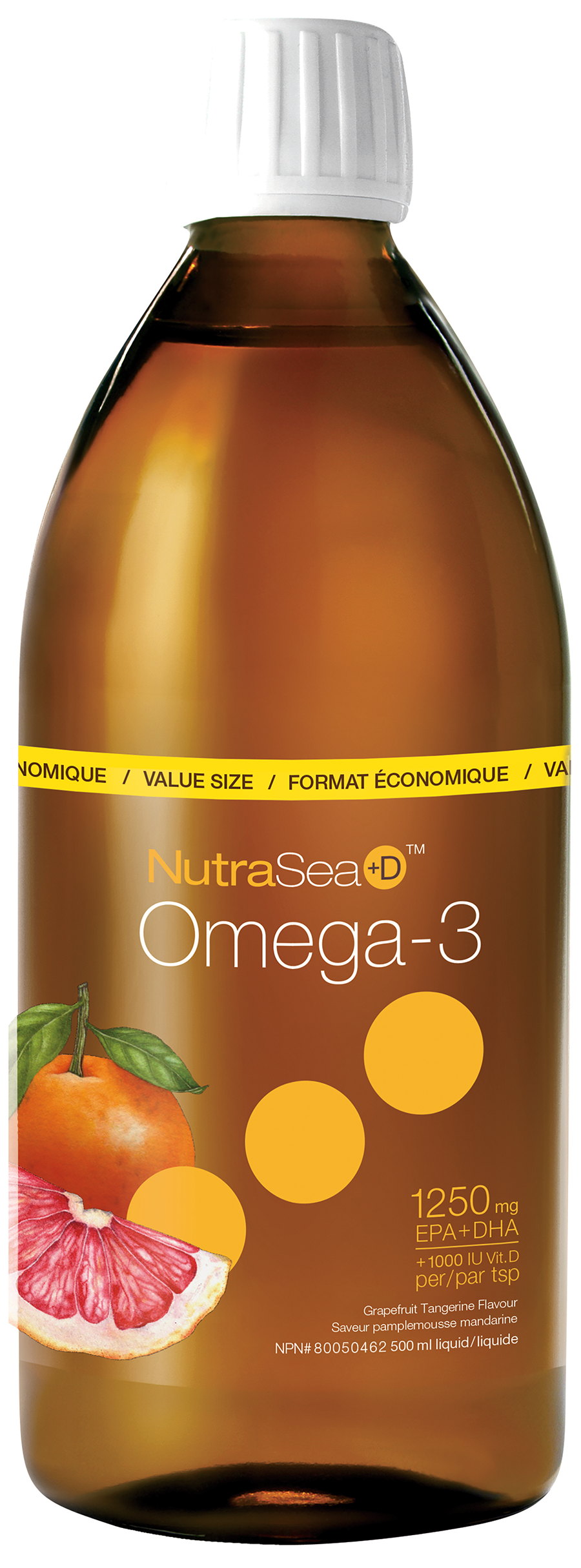 Nutrasea HP + D Omega-3 Grapefruit Tangerine 500ml