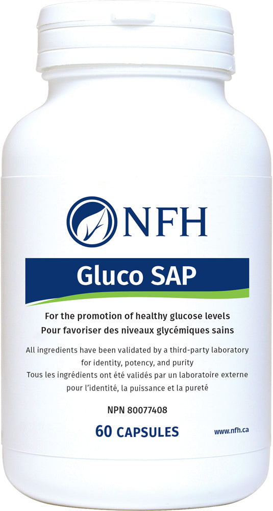 Science-based formulation for healthy glucose levels  NFH Gluco SAP 60 Capsules  Description  Diabetes is one of the most widespread metabolic and lifestyle disorders affecting millions all over the world. The hallmarks of diabetes are hyperglycemia and impaired insulin sensitivity, which create various chronic complications in the body over time. Several factors contribute to development of type 2 diabetes mellitus, such as sedentary lifestyle, food, age and stress.