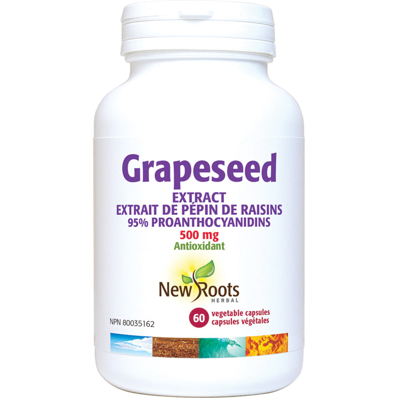 New Roots Grapeseed Extract 500mg 60 Vegetarian Capsules