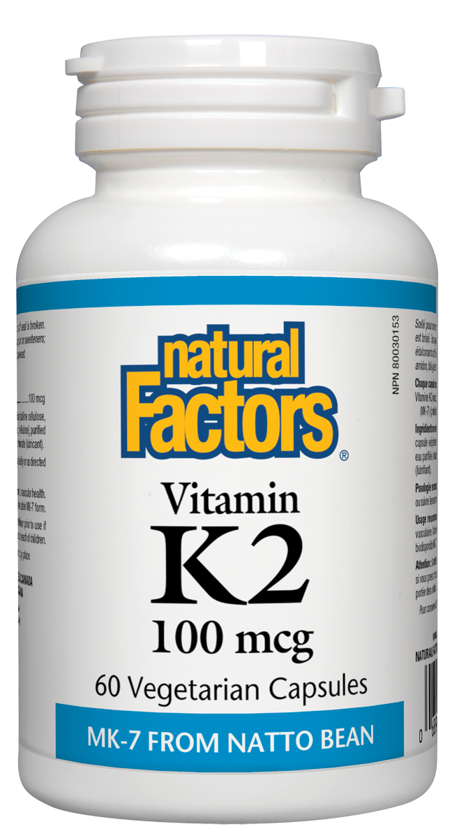 Natural Factors Vitamin K2 100mcg 60 Vegetarian Capsules