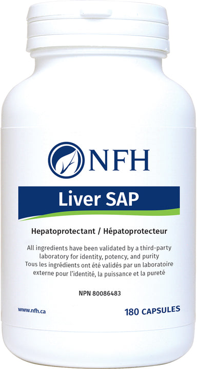 SCIENCE-BASED NUTRACEUTICAL AND BOTANICAL EXTRACTS FOR LIVER DETOXIFICATION  NFH Liver SAP 180 Vegetarian Capsules  Description  The liver is the largest glandular organ in the body, with numerous vital functions including glucose, fat, and protein metabolism, regulation of blood sugar levels, storage of vitamins, and digestion.