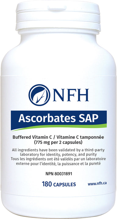BUFFERED VITAMIN C AND CITRUS BIOFLAVONOIDS  NFH Ascorbates SAP 180 Vegetarian Capsules  Description  Antioxidants protect the body against free-radical damage. Free radicals are molecules which are produced through the breakdown of food during digestion, or by environmental exposures such as smoke, pollution, and radiation.