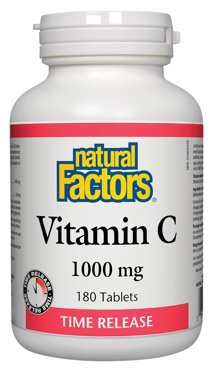 Natural Factors Vitamin C 1000mg Time Release 180 Tablets