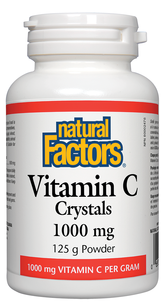 Natural Factors Vitamin C Crystals 1000mg 125g Powder
