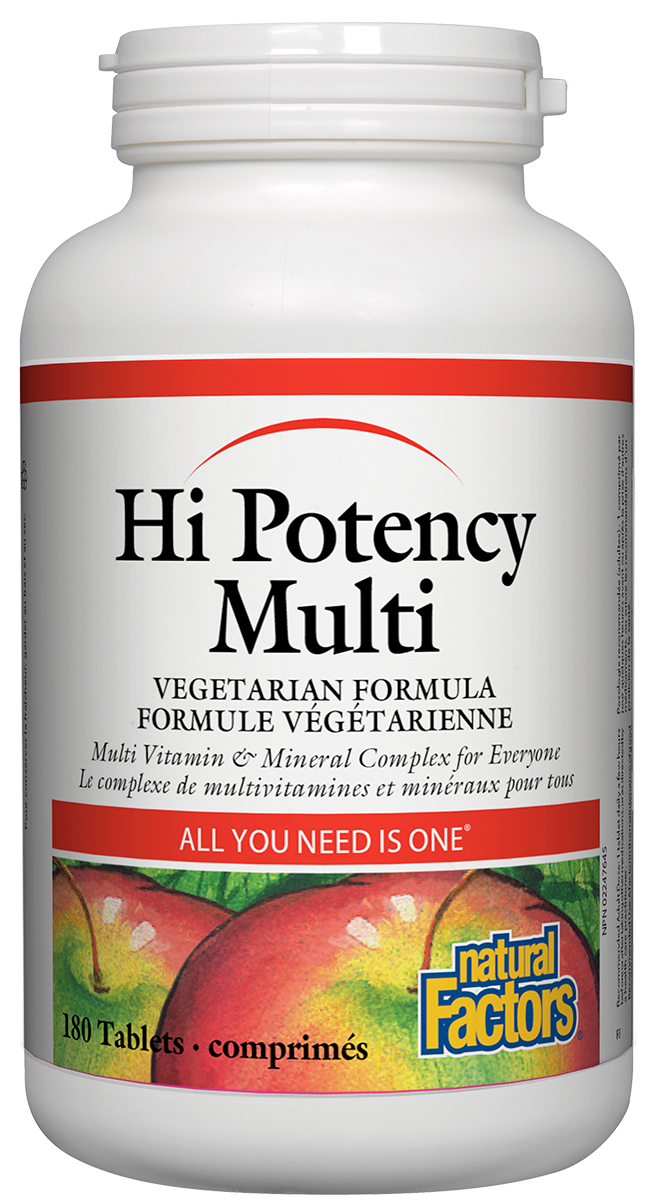 Natural Factors Hi Potency Multi Vegetarian Formula 180 Tablets