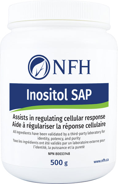 SCIENCE-BASED MYO-INOSITOL POWDER FOR THE MANAGEMENT OF POLYCYSTIC OVARY SYNDROME  NFH Inositol SAP 500 g  Description  Polycystic ovary syndrome (PCOS) is the most common cause of ovulatory disorders and female infertility. Signs and symptoms of PCOS may include anovulation or menstrual irregularities, ovarian cysts on ultrasound,