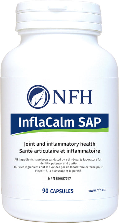 TARGETED NUTRACEUTICAL THERAPY FOR PAIN MANAGEMENT  NFH InflaCalm SAP 90 Enteric-Coated Vegetarian Capsules  Description  Prostaglandins are a class of hormone-like compounds called eicosanoids, which have biological activities in tissue repair and inflammation, amongst other actions.