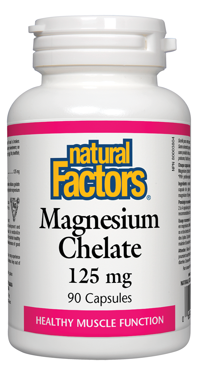 Natural Factors Magnesium Chelate 125mg 90 Capsules