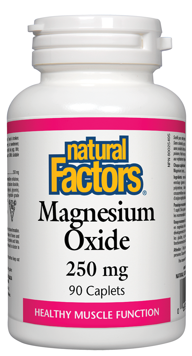 Natural Factors Magnesium Oxide 90 Caplets