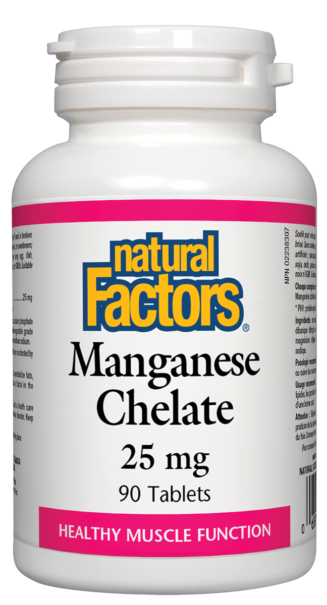 Natural Factors Manganese Chelate 25mg 90 Tablets